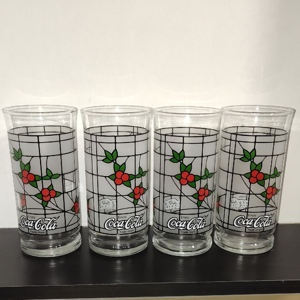 Coca-Cola Stained Glass Design Tumblers